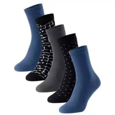 Schiesser 5-pack Women Blue Bird Socks
