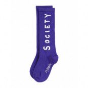 Mini Rodini Society Knee-High Socks Lila