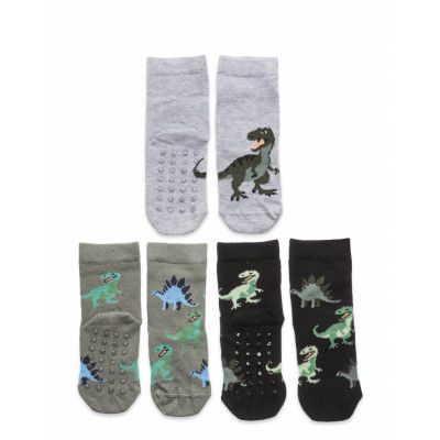 Sock 3 P Sb Dino Antislip Sockor Strumpor Multi/patterned Lindex