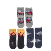 Lindex Sock 3 P Sb Emergency Vehicles Multi/patterned