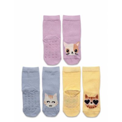 Sock 3 P Sg Animal Faces Antis Sockor Strumpor Multi/patterned Lindex