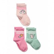 Lindex Sock 3 P Sg Kawaii Multi/patterned