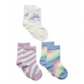 Sock 3 P Sg Rainbow Candy Stri Sockor Strumpor Multi/patterned Lindex
