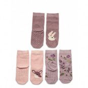 Lindex Sock 3 P Sg Romantic Forest Rosa