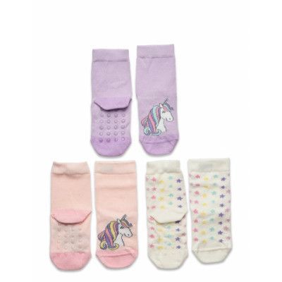 Sock 3 P Sg Unicorn Antislip Strumpor Non-slip Multi/patterned Lindex