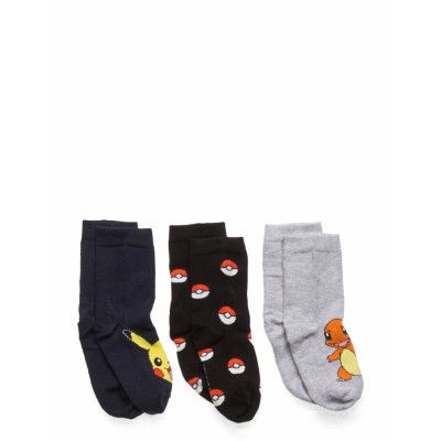 Sock 3P Sb Pokemon Sockor Strumpor Multi/patterned Lindex