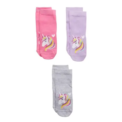 Sock 3P Sg Unicorn Sockor Strumpor Purple Lindex