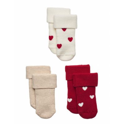 Lindex Sock 3P Terry With Soft Cuff Multi/patterned