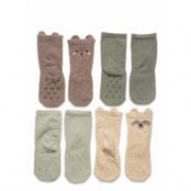 Lindex Sock 4P Forest Animal Multi/patterned