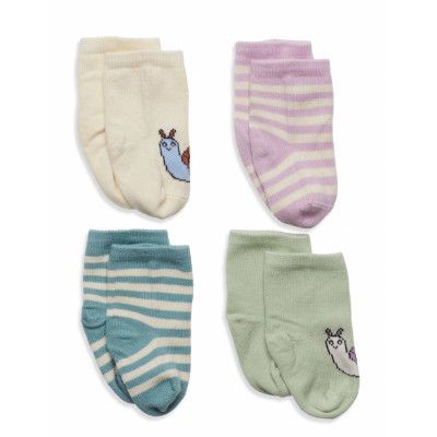 Lindex Sock 4P Stripe Amd Snail Multi/patterned