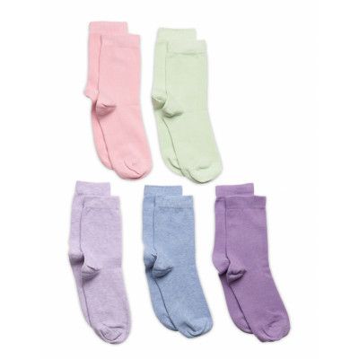 Sock 5 P Bg Plain Sockor Strumpor Multi/patterned Lindex