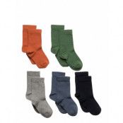 Lindex Sock 5 P Sb Plain Multi/patterned