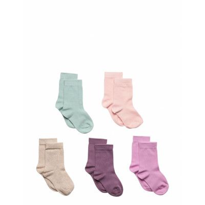 Lindex Sock 5 P Sg Plain Multi/patterned