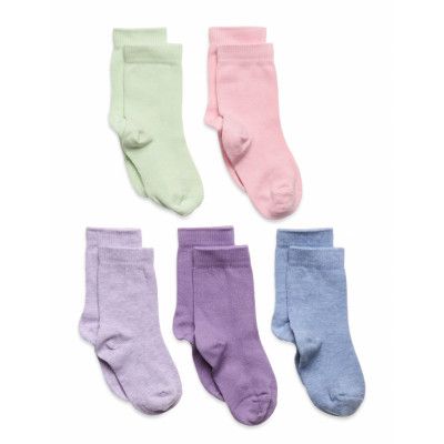 Lindex Sock 5 P Sg Plain Multi/patterned