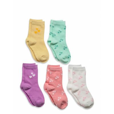 Sock 5 P Sg W Pattern Sockor Strumpor Multi/patterned Lindex