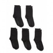 Socks 5P Sb Plain Fashion Col Strumpor Non-slip Black Lindex
