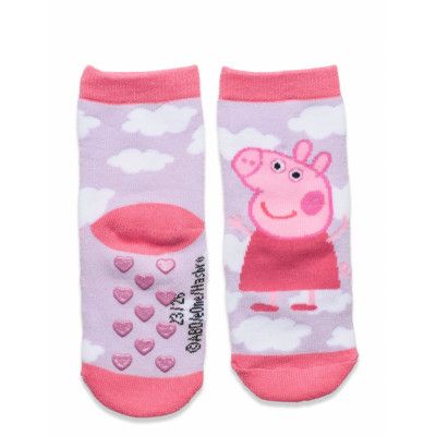 Anti-Derapant Socks Strumpor Non-slip Rosa Gurli Gris