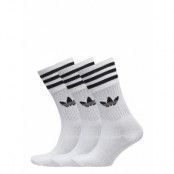 Solid Crew Sock Underwear Socks Regular Socks Vit Adidas Originals