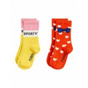 Sporty 2-Pack Socks Sockor Strumpor Multi/patterned Mini Rodini