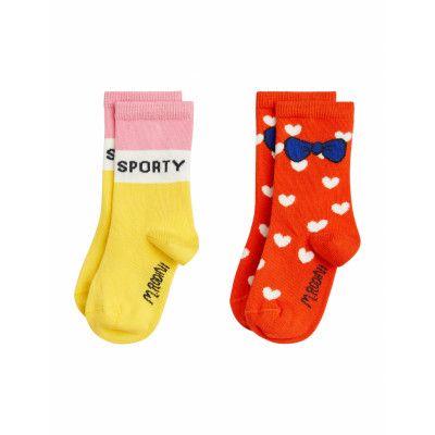 Sporty 2-Pack Socks Sockor Strumpor Multi/patterned Mini Rodini
