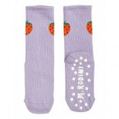 Strawberries Anti Slip 1-Pack Socks Sockor Strumpor Purple Mini Rodini