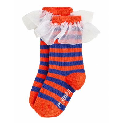 Stripe Frill 1-Pack Socks Sockor Strumpor Multi/patterned Mini Rodini