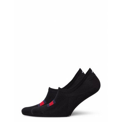 Th Footie High Cut 2P Flag Ankelstrumpor Korta Strumpor Svart Tommy Hilfiger