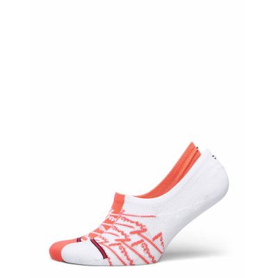 Th Jeans Footie 2p Handwrite Ankelstrumpor Korta Strumpor Vit Tommy Hilfiger