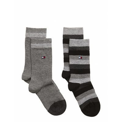 Tommy Hilfiger Th Kids Basic Stripe Sock 2P Grå