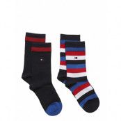 Th Kids Basic Stripe Sock 2P Sockor Strumpor Multi/patterned Tommy Hilfiger