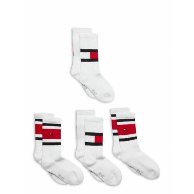 Th Kids Flag 4P Ecom Sockor Strumpor Vit Tommy Hilfiger