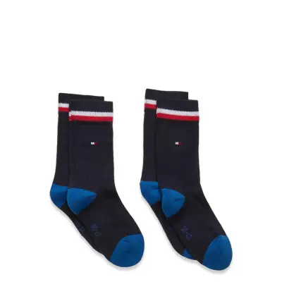 Tommy Hilfiger Th Kids Iconic Sports Sock 2P Blå
