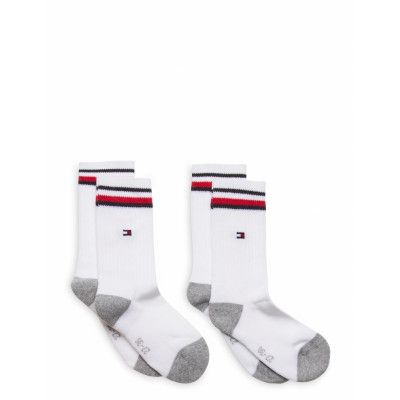 Th Kids Iconic Sports Sock 2P Sockor Strumpor Vit Tommy Hilfiger