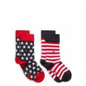 Th Kids Sock 2P Stars And Stripes Sockor Strumpor Red Tommy Hilfiger