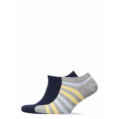 Th Men Duo Stripe Sneaker 2P Ankelstrumpor Korta Strumpor Grå Tommy Hilfiger