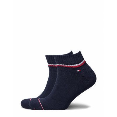 Th Men Iconic Quarter 2P *Villkorat Erbjudande Ankelstrumpor Korta Strumpor Blå Tommy Hilfiger