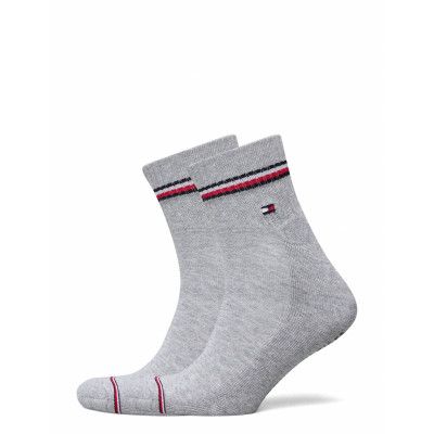 Th Men Iconic Quarter 2P *Villkorat Erbjudande Ankelstrumpor Korta Strumpor Grå Tommy Hilfiger