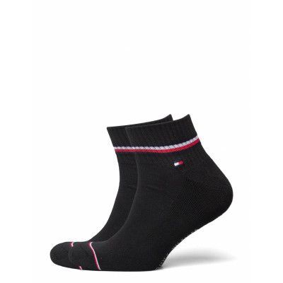 Th Men Iconic Quarter 2P Ankelstrumpor Korta Strumpor Svart Tommy Hilfiger