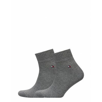 Th Men Quarter 2P Ankelstrumpor Korta Strumpor Grå Tommy Hilfiger