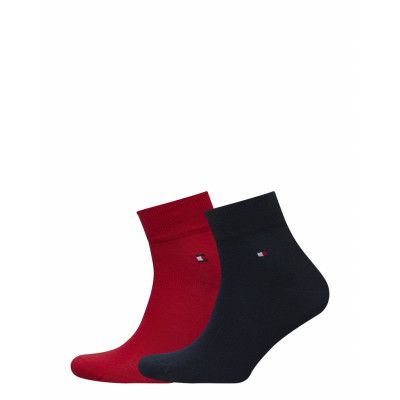 Th Men Quarter 2P Ankelstrumpor Korta Strumpor Röd Tommy Hilfiger