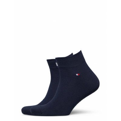 Th Men Quarter 2P Flag Ankelstrumpor Korta Strumpor Blå Tommy Hilfiger