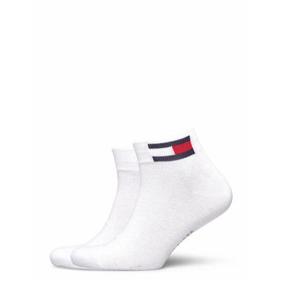Th Men Quarter 2P Flag Ankelstrumpor Korta Strumpor Vit Tommy Hilfiger