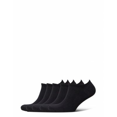 Sneaker Solid, Bamboo, 5 Pc/Pack Lingerie Socks Footies-ankle Socks Svart TOPECO