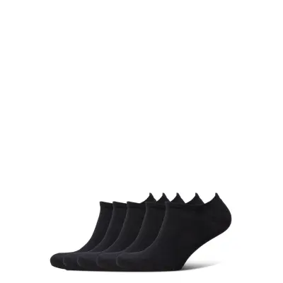Sneaker Solid, Bamboo, 5 Pc/Pack Lingerie Socks Footies-ankle Socks Svart TOPECO
