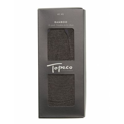 Sneakers, 6-P Bamboo Ankelstrumpor Korta Strumpor Svart TOPECO