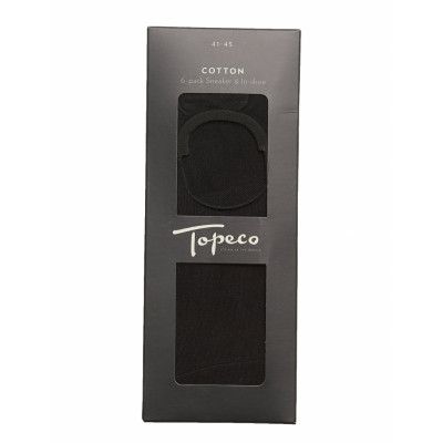 Sneakers, 6-P Cotton Ankelstrumpor Korta Strumpor Vit TOPECO