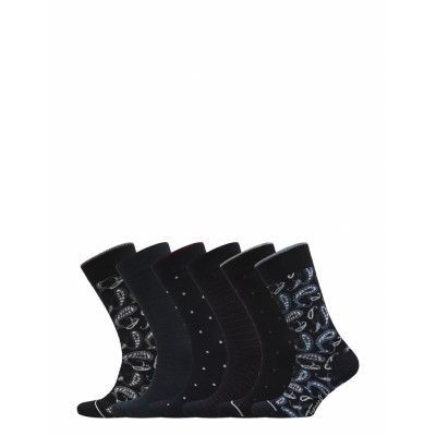 Socks 6-P, Bamboo, Multi Dots Underwear Socks Regular Socks Multi/mönstrad TOPECO