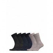 Socks 6-P, Mercerized Cotton Underwear Socks Regular Socks Svart TOPECO