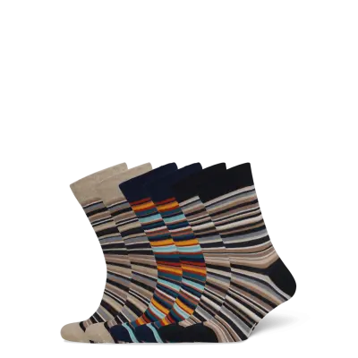 TOPECO Socks 6-P, Cotton, Multi 999S25 6 Pc/Pack - Multi/patterned - 41-45