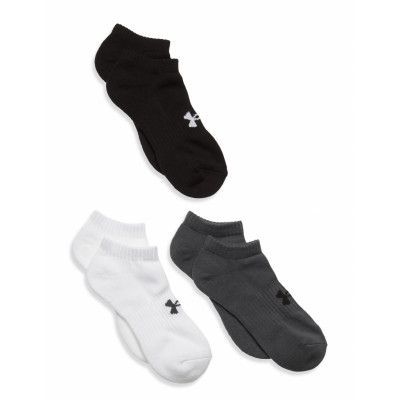 Ua Core No Show 3Pk Ankelstrumpor Korta Strumpor Svart Under Armour